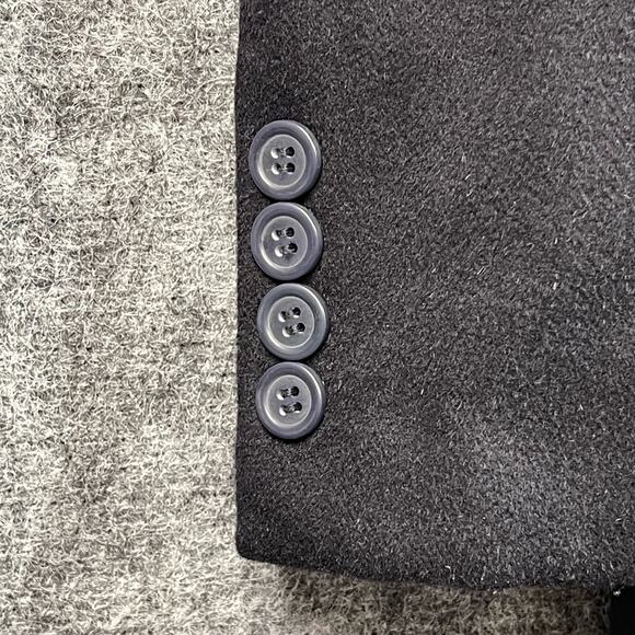 T. Harris London Mens Sport Coat 44 L Navy Blue Wool Cashmere - Picture 7 of 10